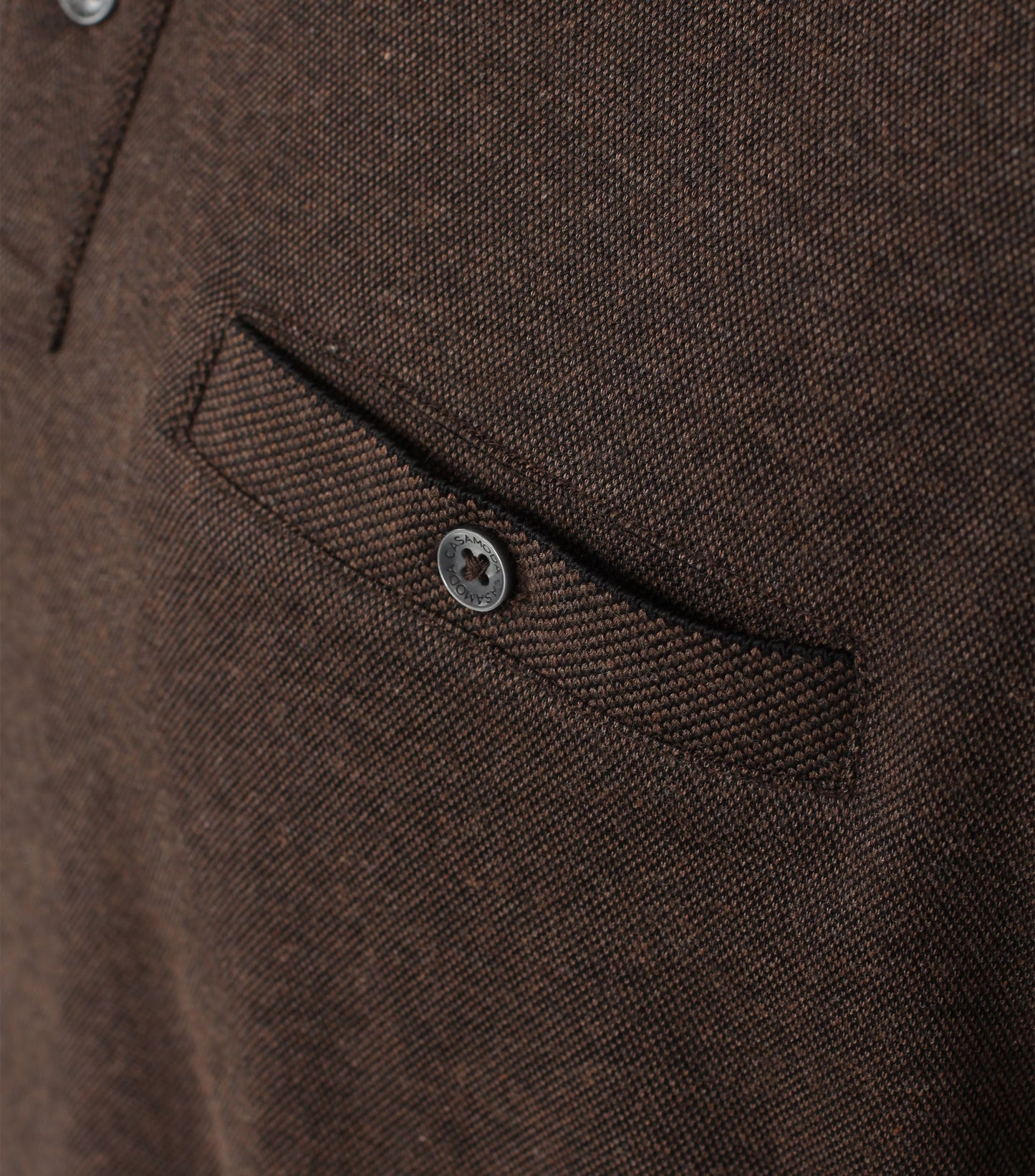 Casa Moda patterned polo shirt 1/1 sleeve brown