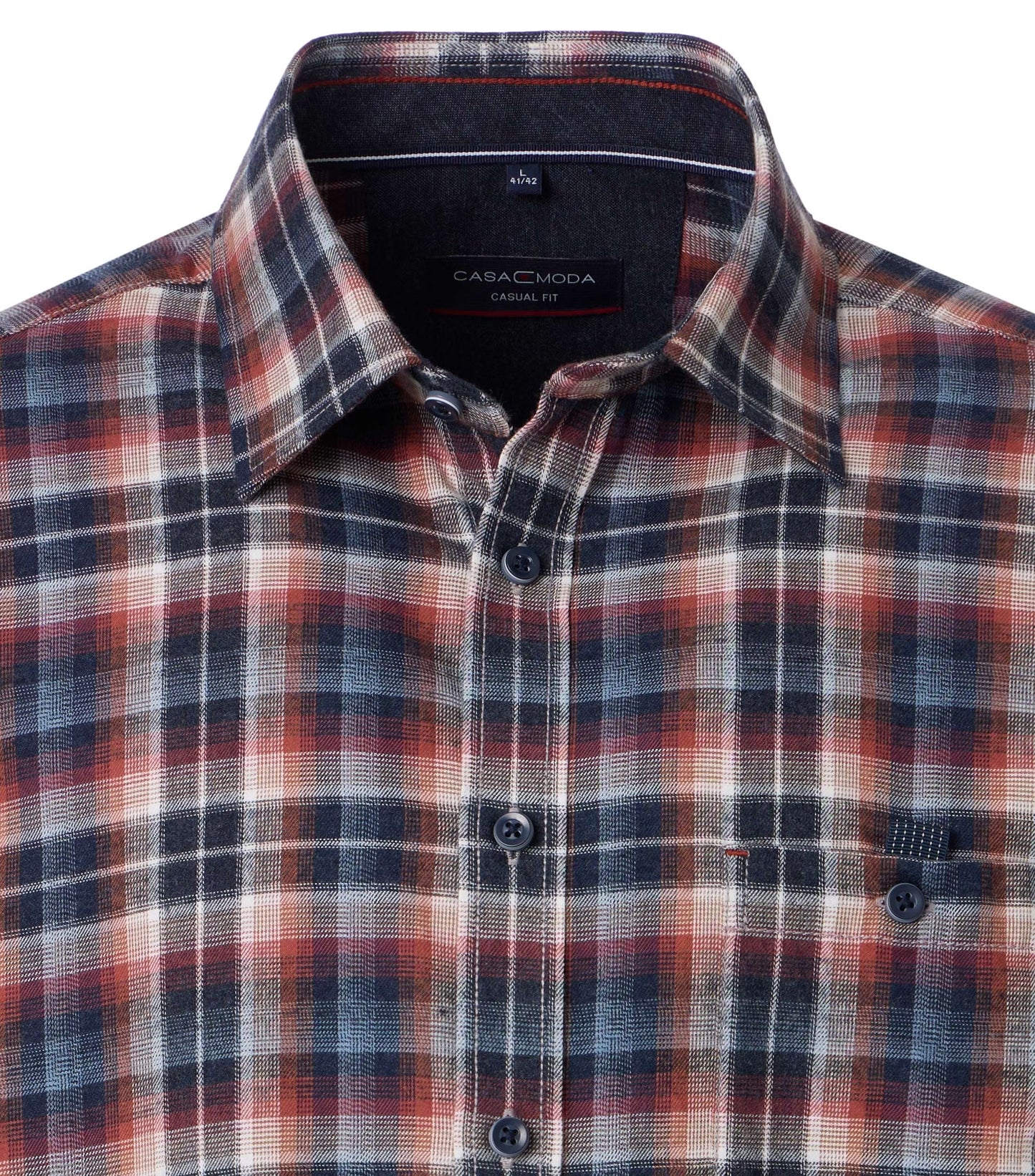 Casa Moda overhemd streep rood blauw