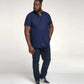DUKE 555 JAMES OVERHEMD KORTE MOUW BLAUW BIG SIZE