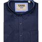 DUKE 555 JAMES OVERHEMD KORTE MOUW BLAUW BIG SIZE