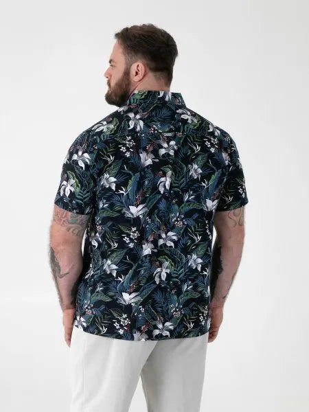 Duke 555 Corden Hawaiian Resort Shirt Printed Big Size
