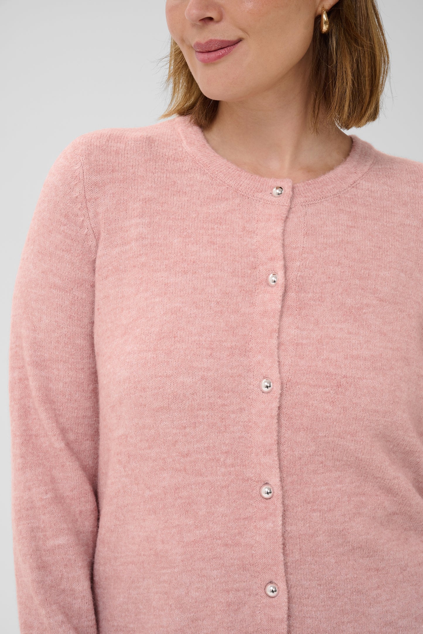 Kaffe Curve KCniela Cardigan Pale Mauve Mel