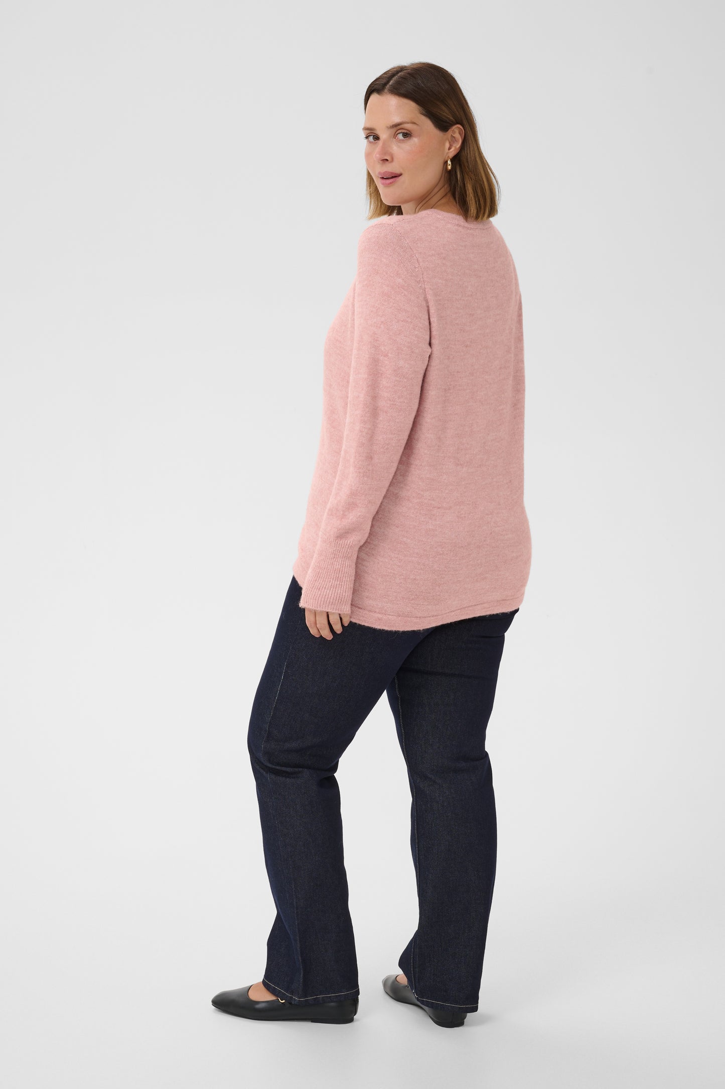 Kaffe Curve KCniela Cardigan Pale Mauve Mel