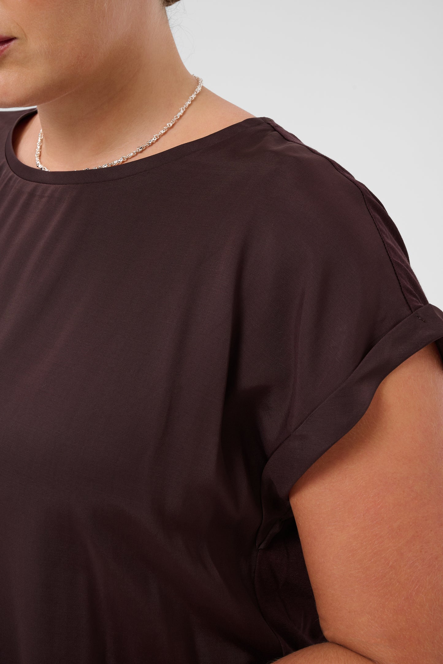 Kaffe Curve KCmilia Wing SL Blouse Fudge