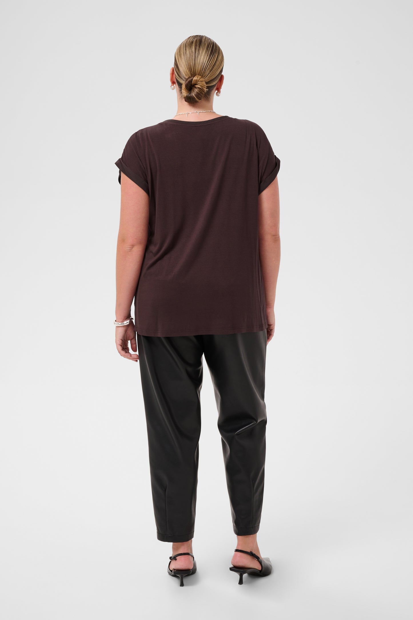 Kaffe Curve KCmilia Wing SL Blouse Fudge