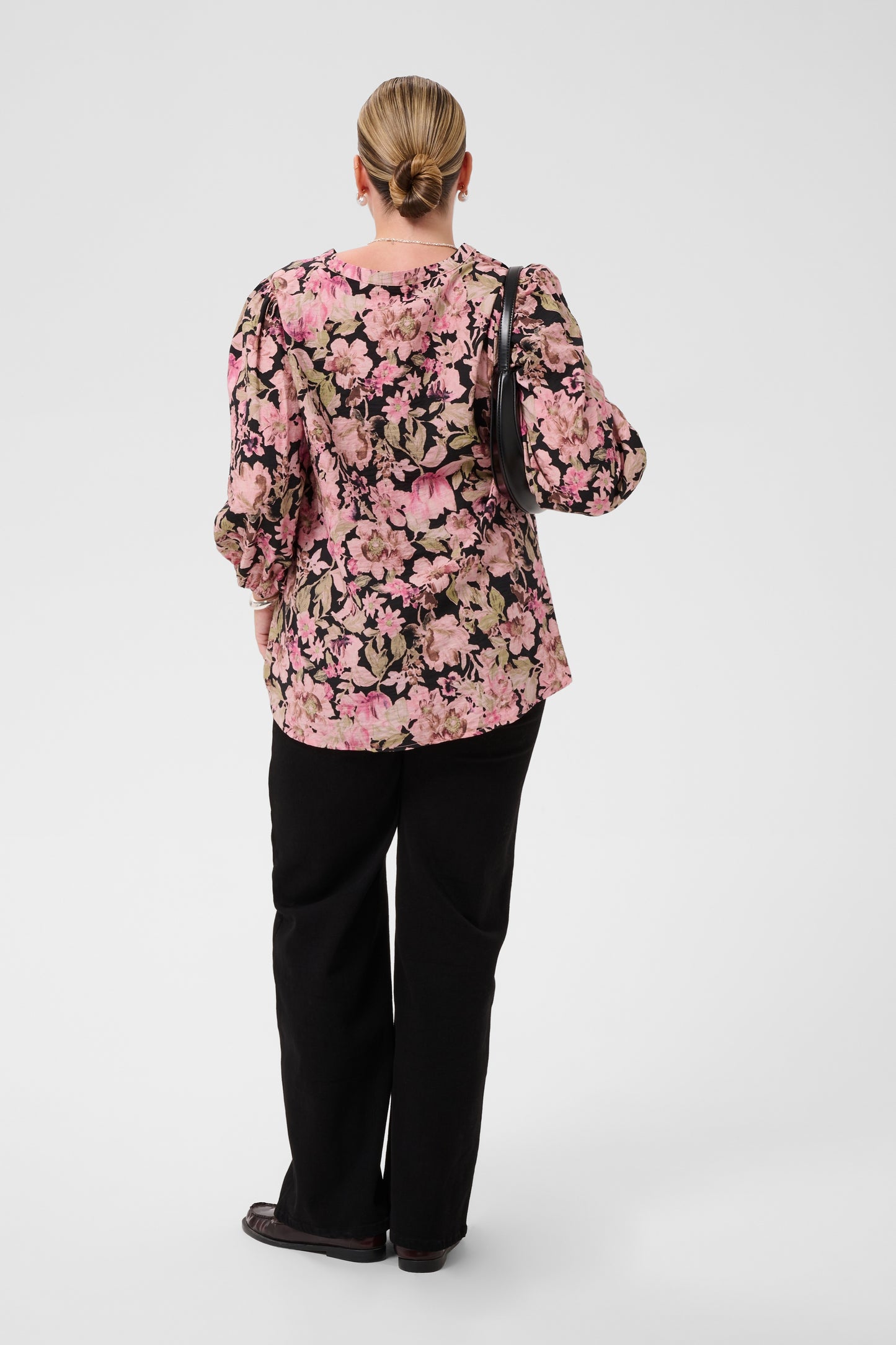 KCsarina Blouse Pink Flower Print