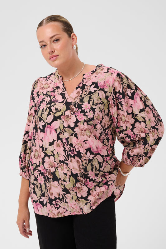 KCsarina Blouse Pink Flower Print