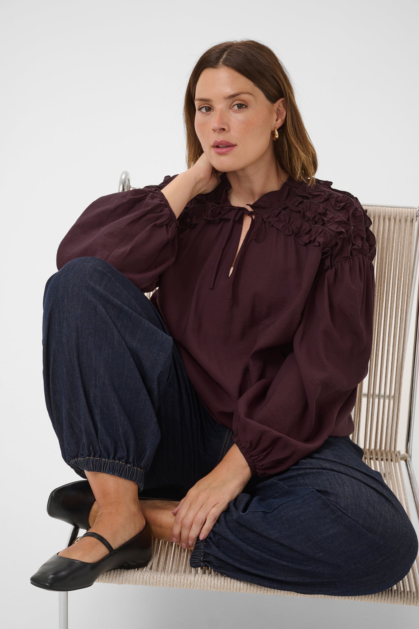 Kaffe Curve KCnicola Blouse Fudge