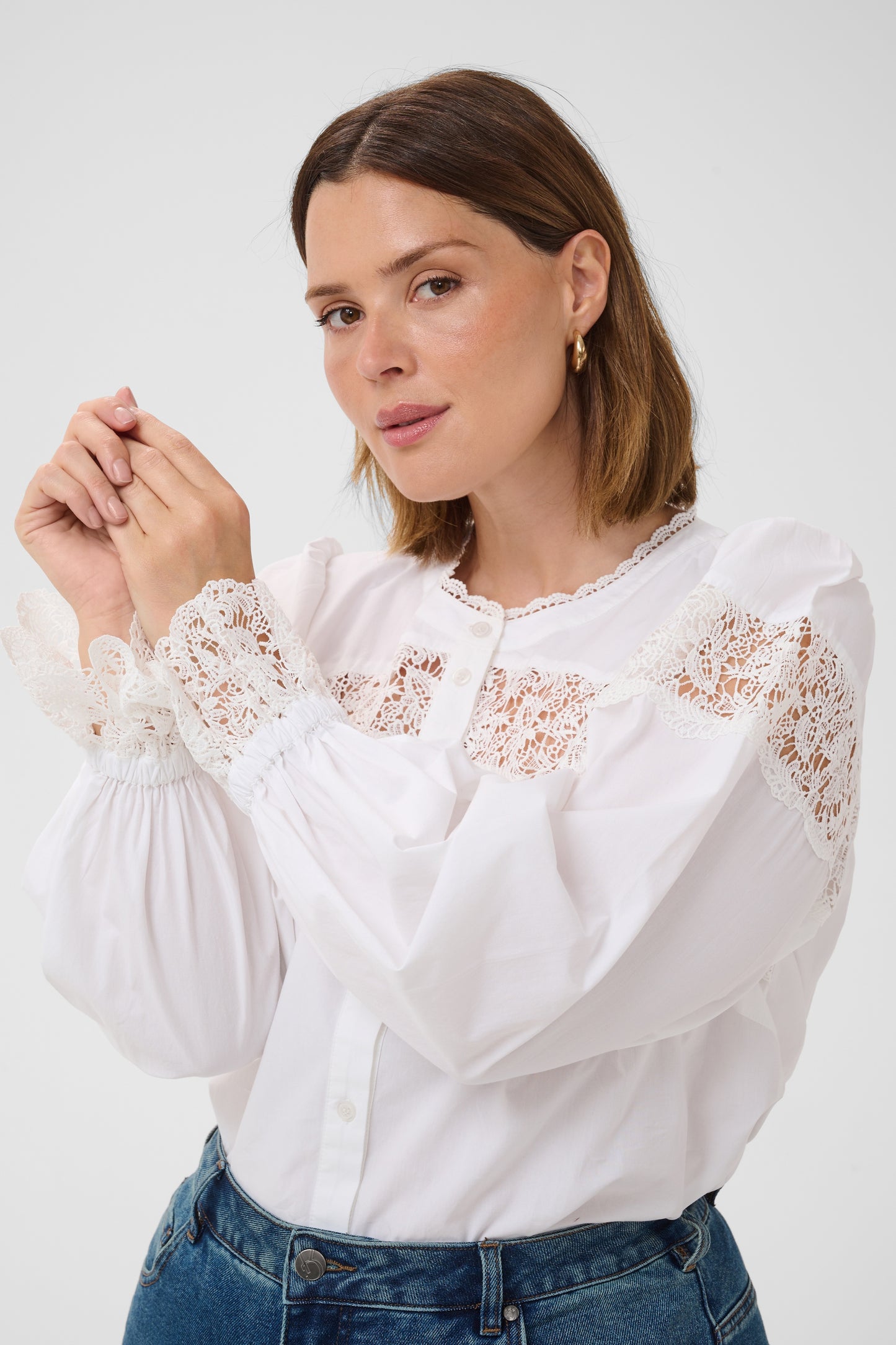 Kaffe Curve KClarissa Shirt Chalk