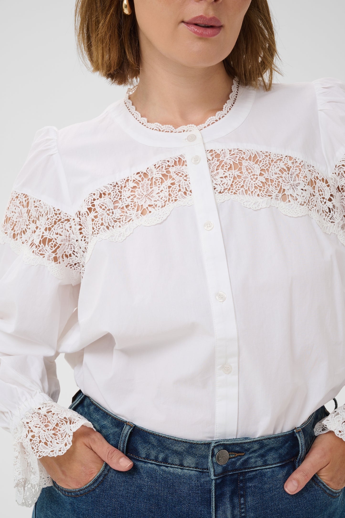 Kaffe Curve KClarissa Shirt Chalk