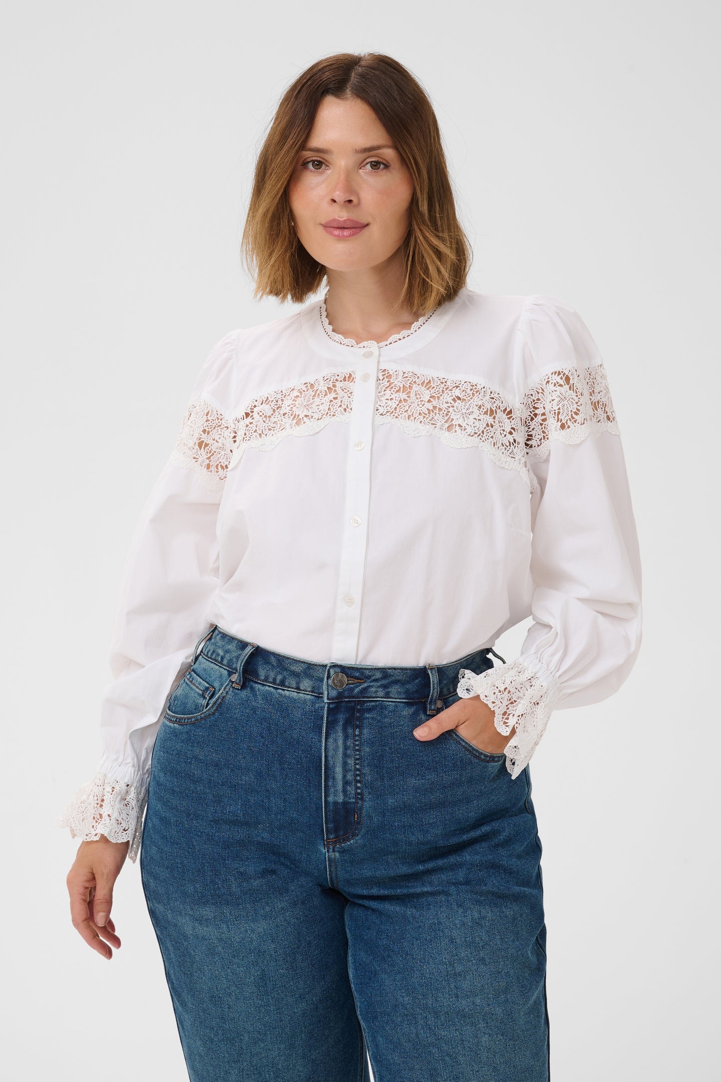 Kaffe Curve KClarissa Shirt Chalk