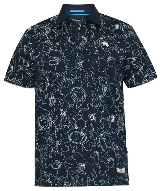 Duke 555 ROLAND  piqué poloshirt met abstracte print