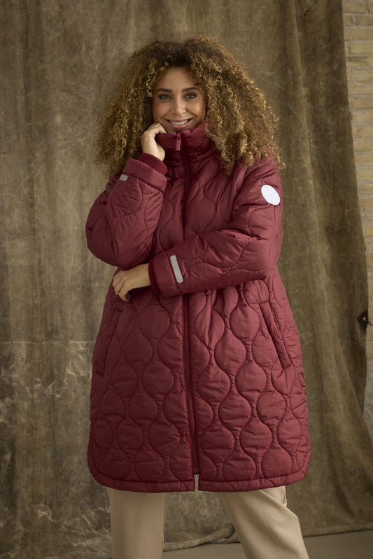 Zhenzi Tinley 872-Jacket Burgundy red