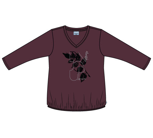 Zhenzi Zh-Saee 1008-T-shirt 3/4 Maroon