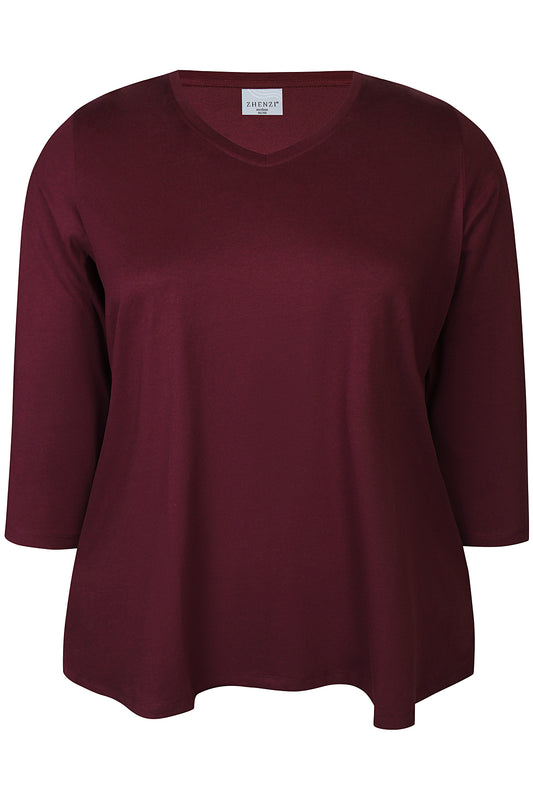 Zhenzi Zh-Alberta 229-T-shirt 3/4 Maroon