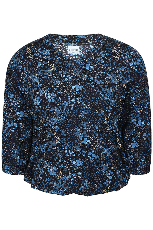 Zhenzi Zh-Sylva 1017-Blouse 3/4 True blue
