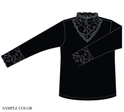 Zhenzi Zh-Bambou 1021-T-shirt L/S zwart