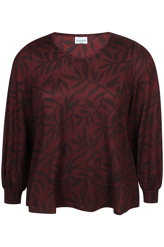 Zhenzi Zh-Sara 1037-Blouse L/S Maroon