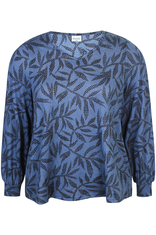 Zhenzi Zh-Sara 1037-Blouse L/S True blue