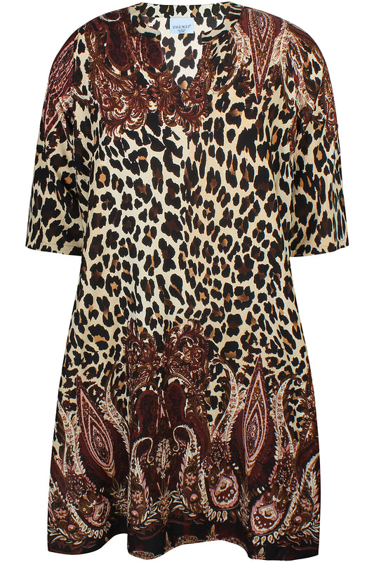 Zhenzi Zh-Siff 1050-Dress 3/4 Maroon