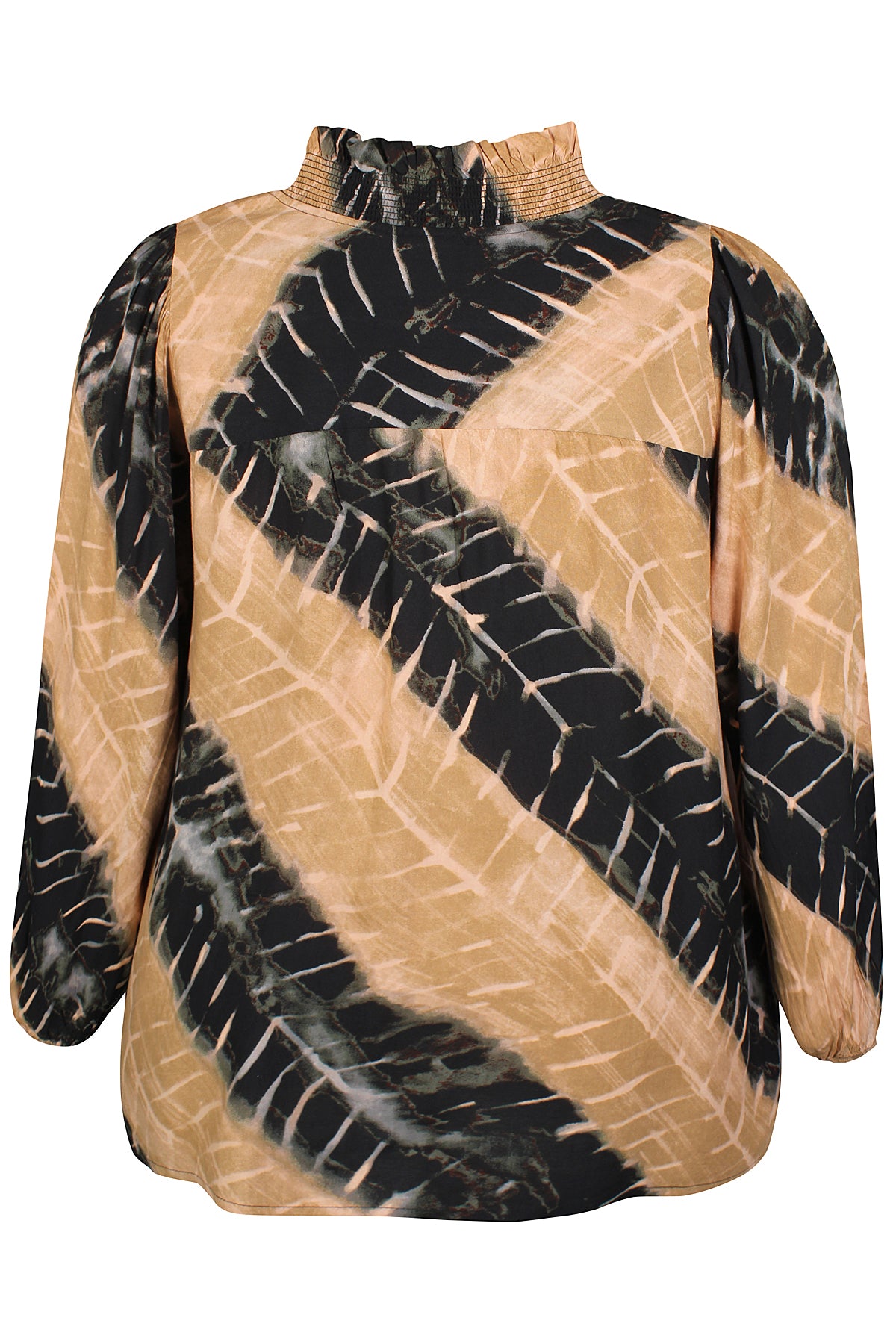 Zhenzi Zh-Silk 1054-Blouse L/S Dark Sand