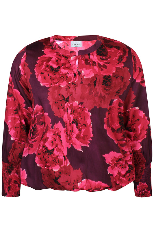 Zhenzi Zh-Skye 1062-Blouse L/S Maroon