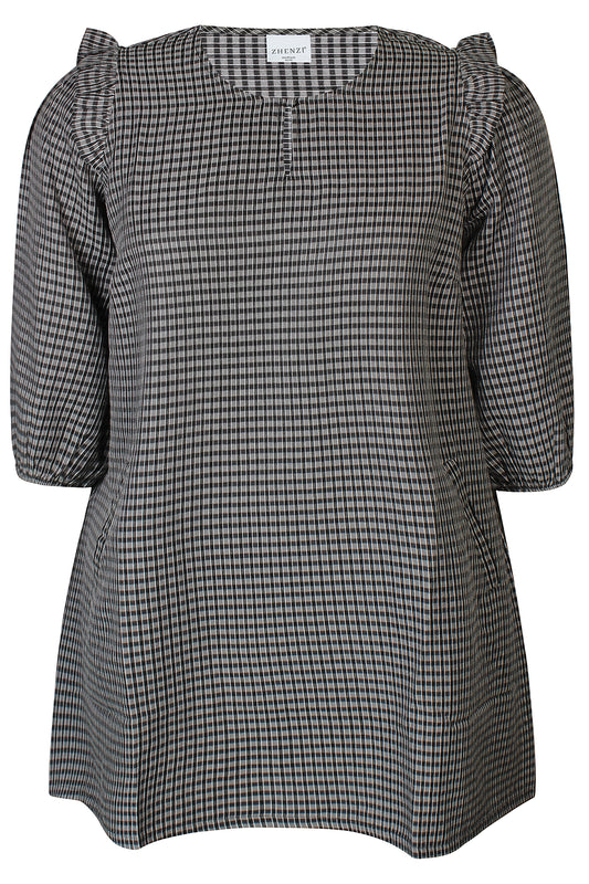 Zhenzi Zh-Somi 1067-Tunic 3/4 Opal grey