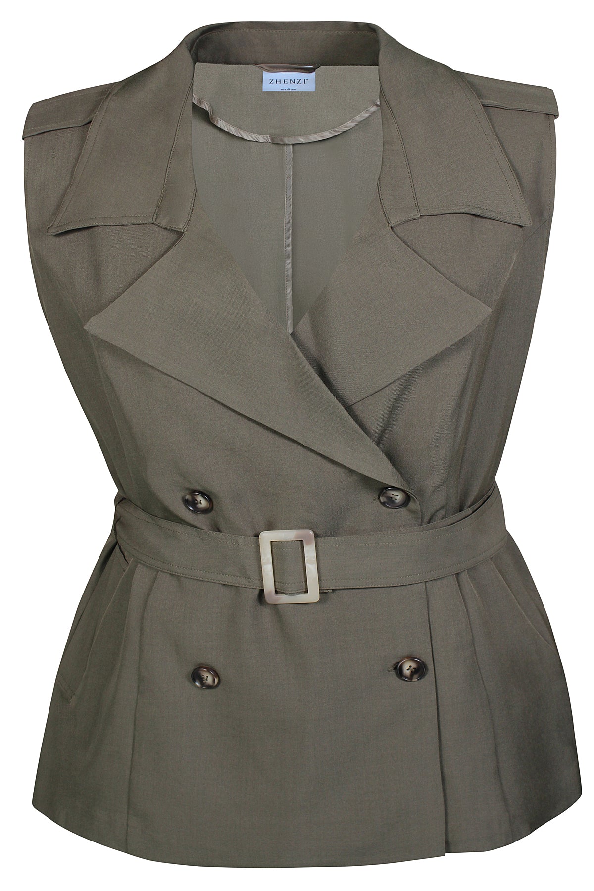 Zhenzi Zh-Soon 1068-Blazer Vest N/S Army Way