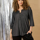 Zhenzi Zh-Thea 1106-T-Shirt 3/4 zwart