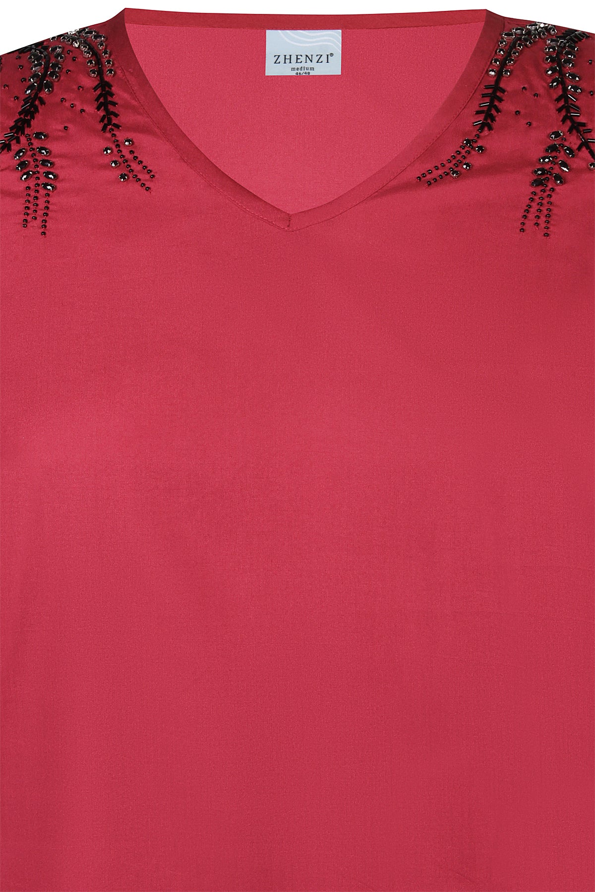 Zhenzi Zh-Vada 1125-Blouse 3/4 Burgundy red