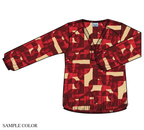 Zhenzi Zh-Vita 1134-Blouse 1134 Burgundy red