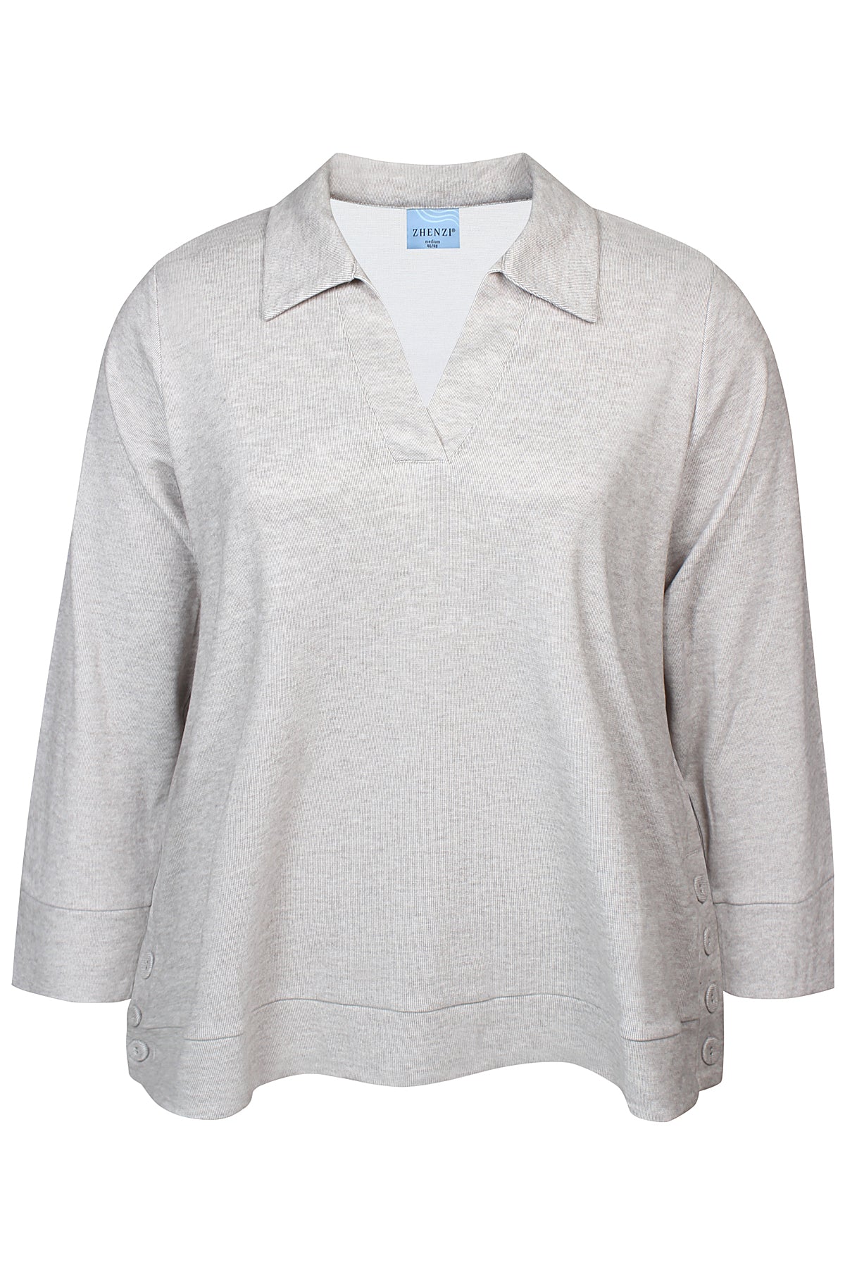 Zhenzi -Alaia 1177-Pullover L/S Latte Melange