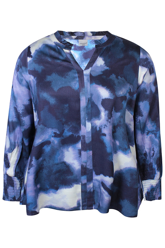 Zhenzi -Anika 1203-Blouse L/S Navy