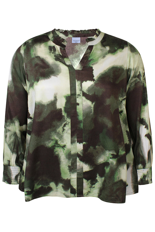 Zhenzi -Anika 1203-Blouse L/S Deep Forest