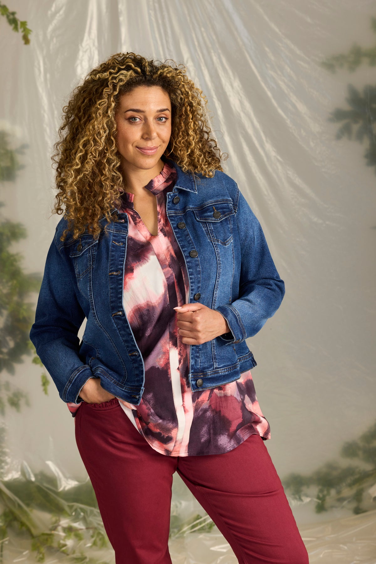 Zhenzi -Anika 1203-Blouse L/S Pink Orchid