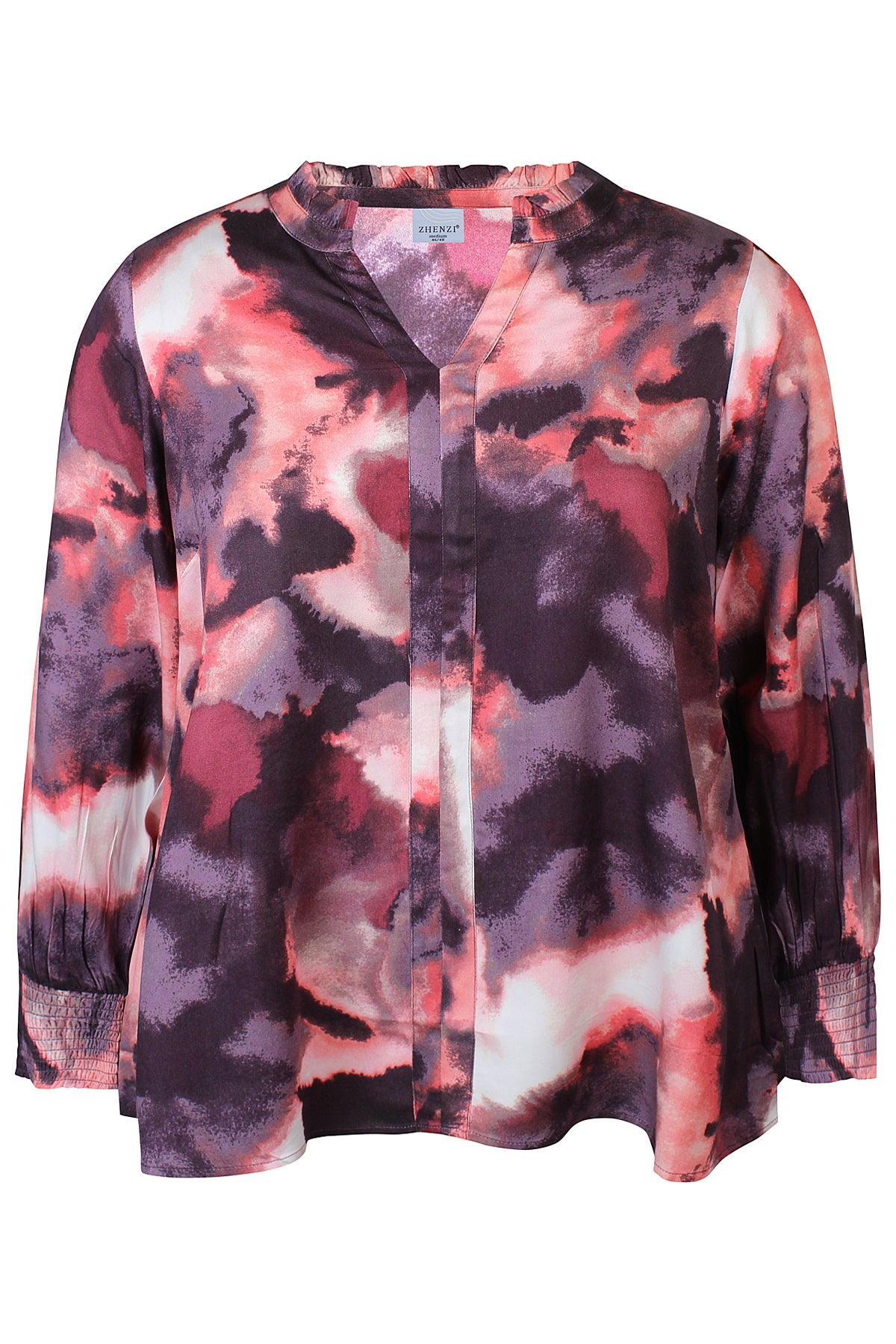 Zhenzi -Anika 1203-Blouse L/S Pink Orchid