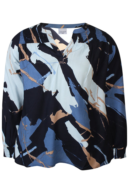 Zhenzi Anity 1205-Blouse L/S Sky