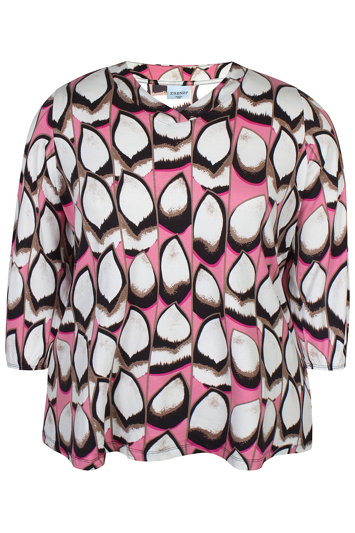 Zhenzi -Sylva 1260-Blouse 3/4 Pink Orchid