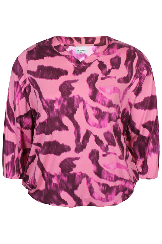 Zhenzi -Sylva 1261-Blouse 3/4 Pink Orchid