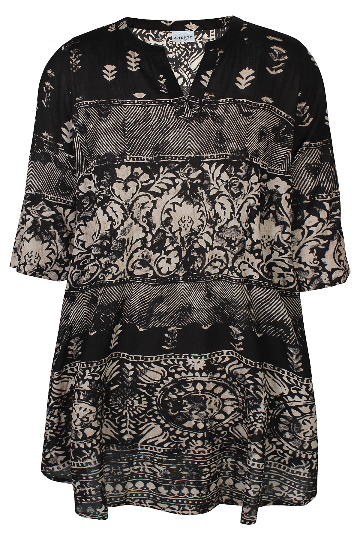 Zhenzi -Ember 1290-Tunic 3/4  Black
