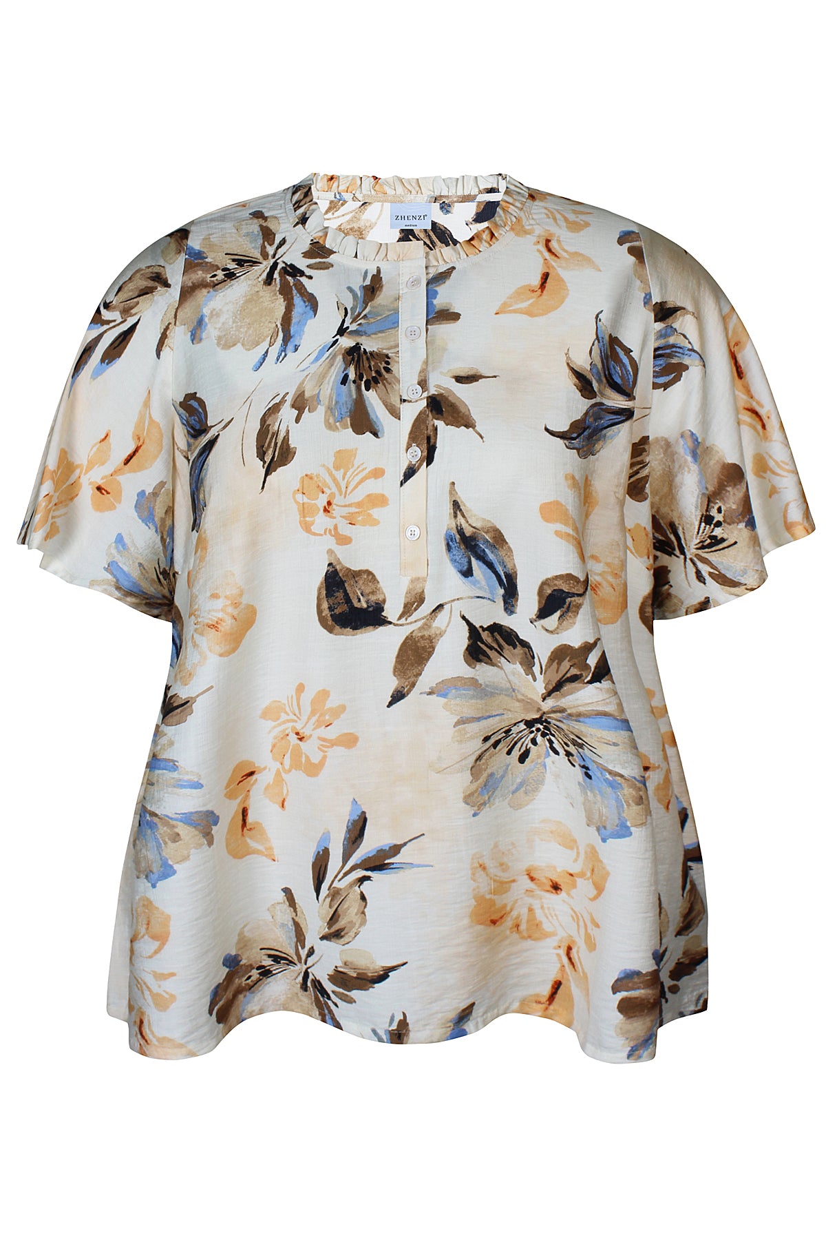 Zhenzi -Freya 1301-Blouse S/S Navy