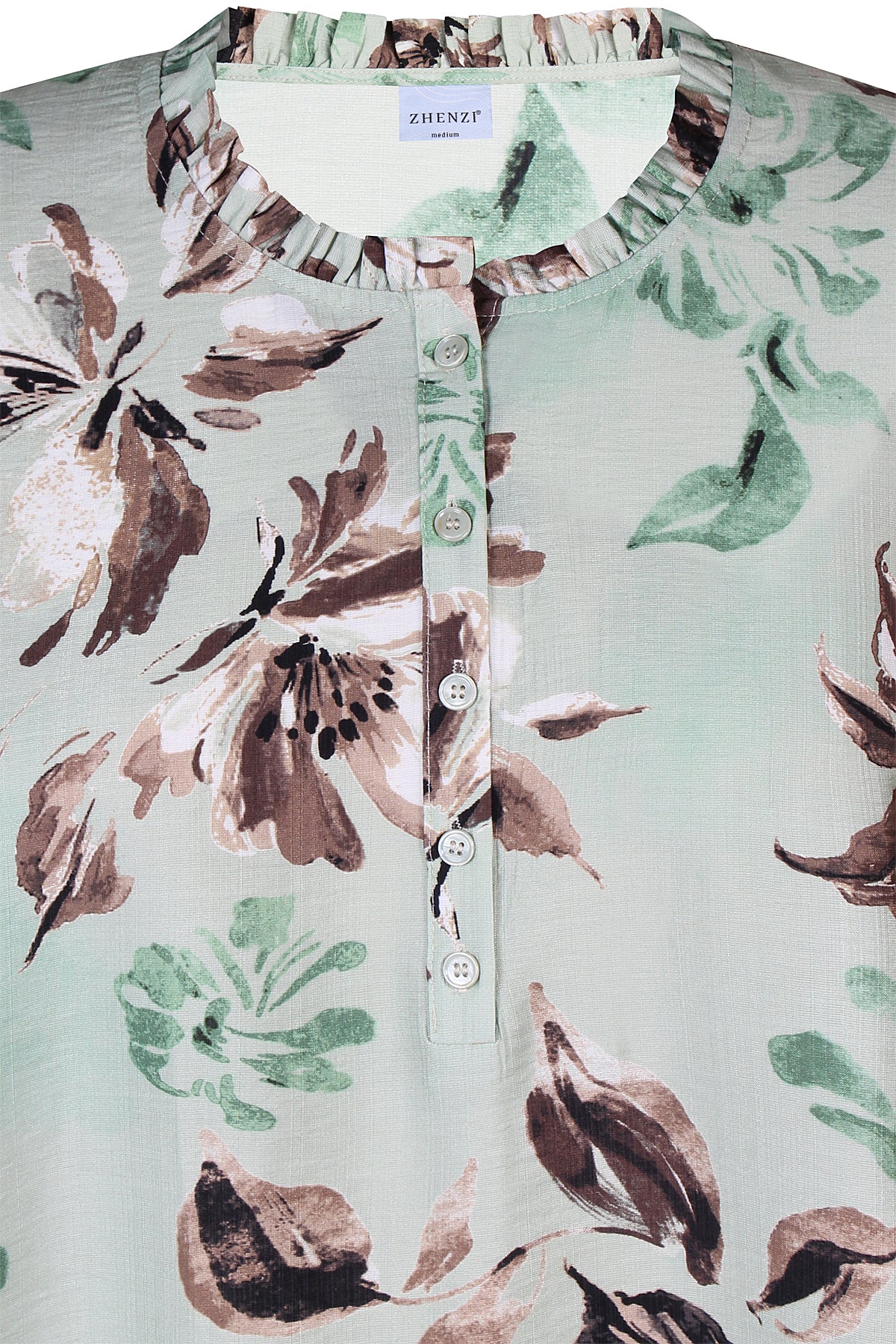 Zhenzi -Freya 1301-Blouse S/S Cactus green
