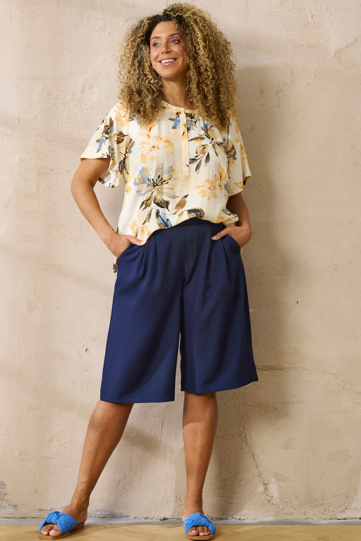 Zhenzi -Freya 1301-Blouse S/S Navy