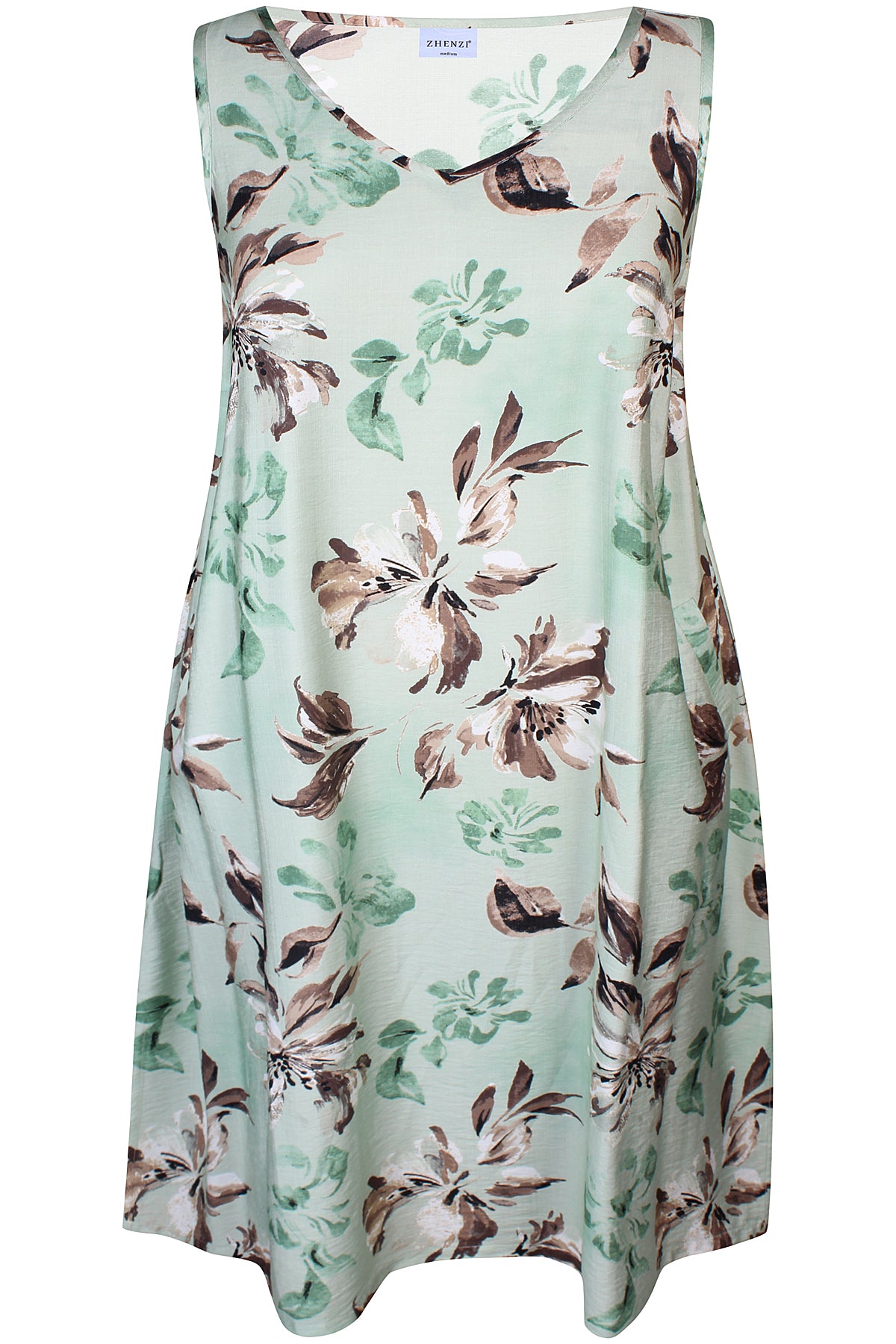 Zhenzi Freya 1302-Dress N/S Cactus green