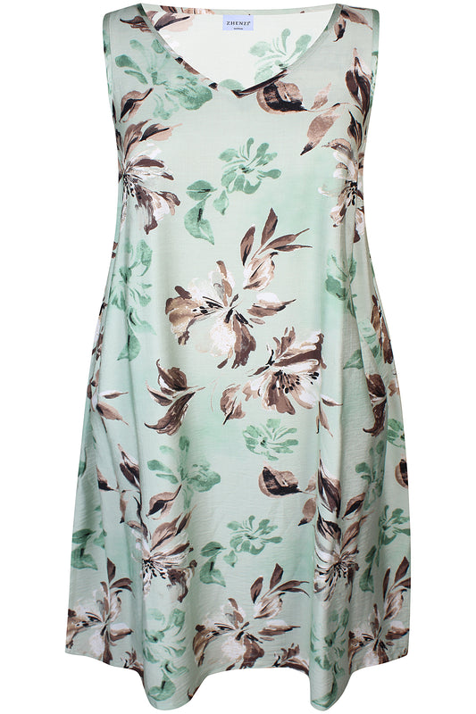 Zhenzi Freya 1302-Dress N/S Cactus green