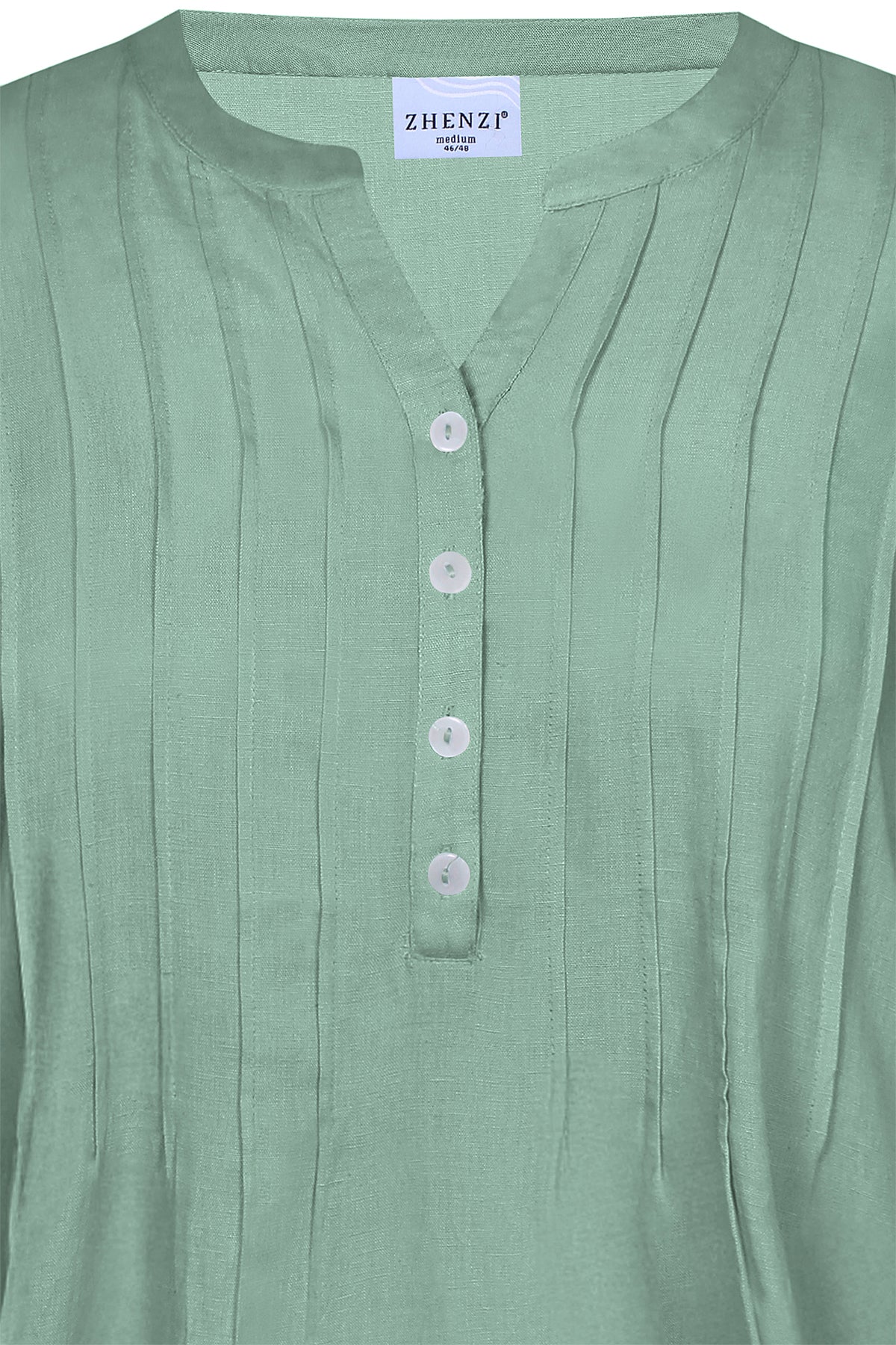 Zhenzi -Hyla 1304-Tunic 3/4 Cactus green