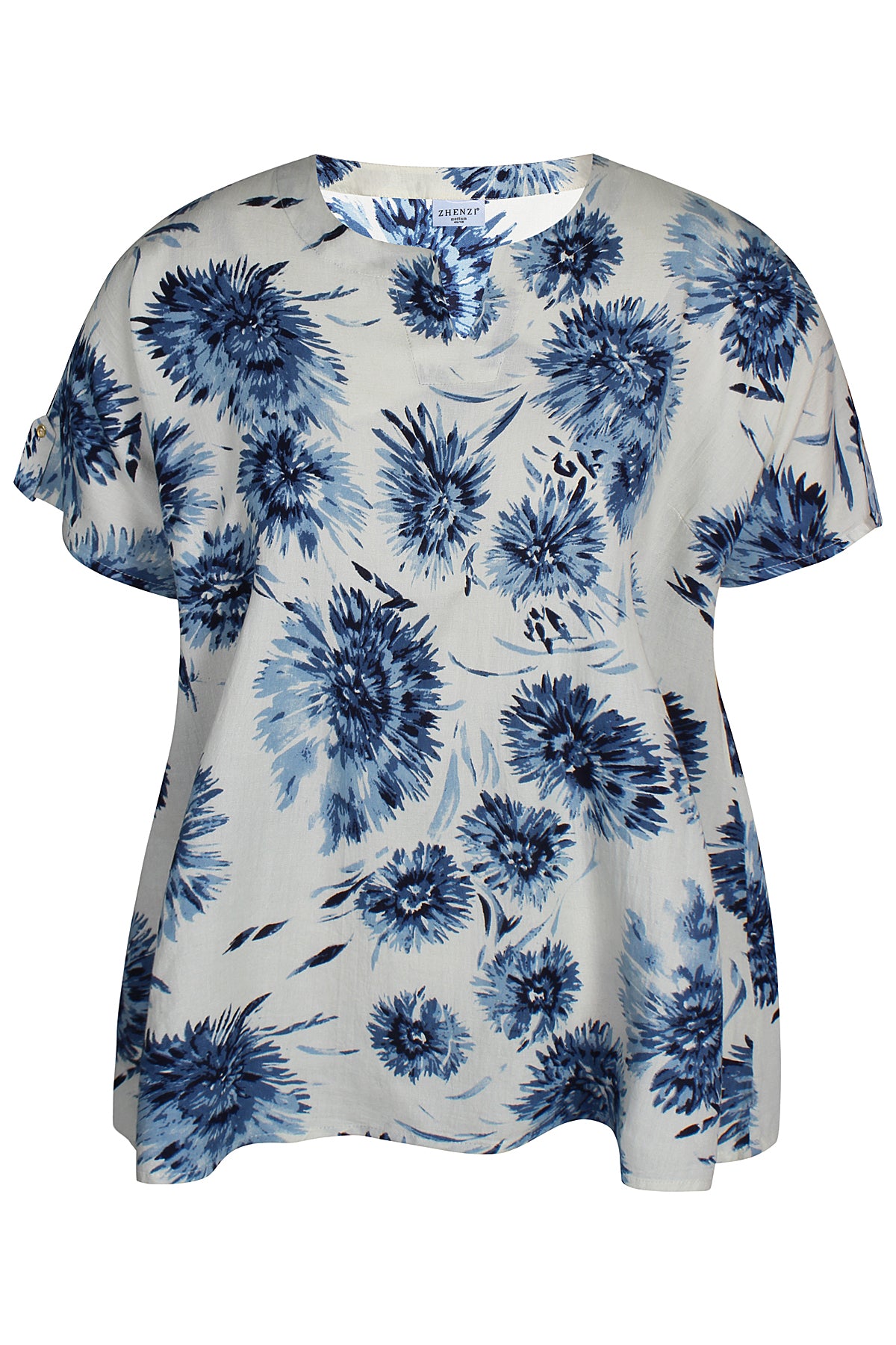 Zhenzi -Frida 1308-Blouse S/S Navy