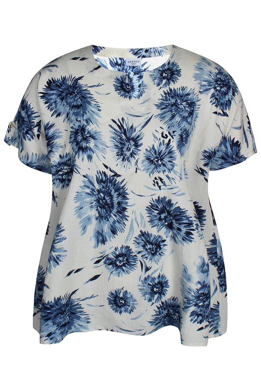 Zhenzi -Frida 1308-Blouse S/S Navy