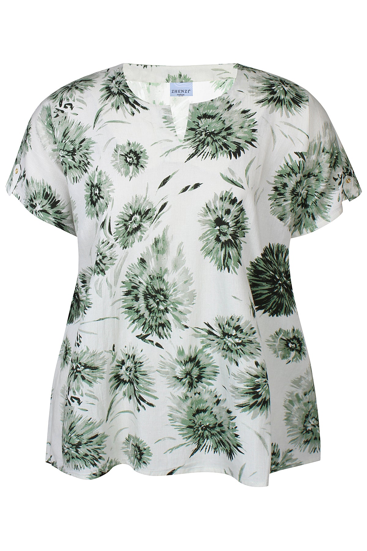 Zhenzi -Frida 1308-Blouse S/S Cactus green