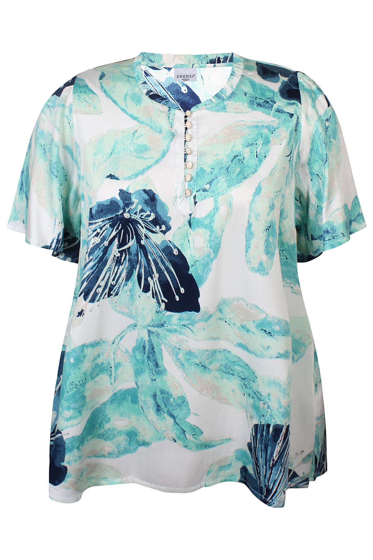 Zhenzi - Jalyn 1379 - Blouse Tropical Ocean